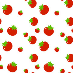 TSeamless pattern with tomatoes.Can be used for wallpaper,fabric, web page background, surface textures