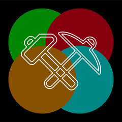 vector repair tool symbol carpentry work equipment