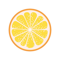 portion of orange in white background