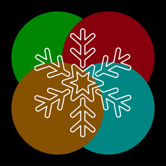 Snowflake icon. Christmas and winter theme