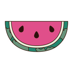 portion of watermelon and white background