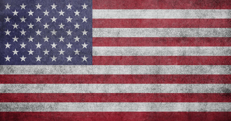 Obraz premium American flag, vintage USA flag - United States of America -