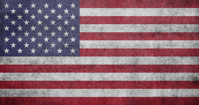  American flag, vintage USA flag - United States of America -