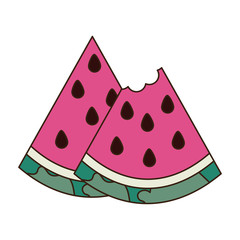 portion of watermelon and white background