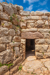 Nuraghe Palmavera, Alghero, Sardinia, Italy.  is an archaeological site located in the territory of Alghero, Sardinia. Built during the Bronze and the Iron Ages.