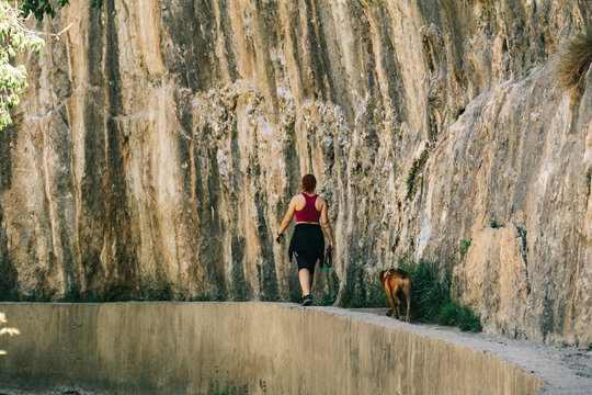 Girl walk at Los Cahorros, Granda, Spain