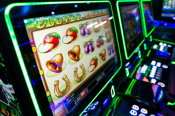 Computer monitor of slot machines in casino