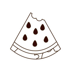 portion of watermelon and white background