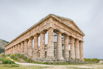 Fototapeta premium Temple de Ségeste, Sicile
