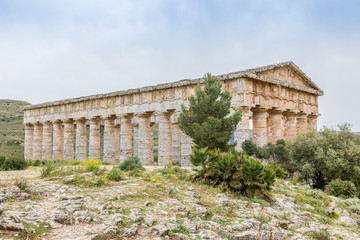 Fototapeta premium Temple de Ségeste, Sicile
