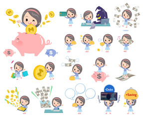 Blue clothing girl_money