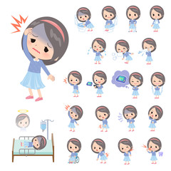 Blue clothing girl_sickness