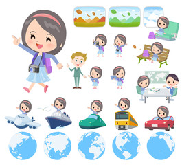 Blue clothing girl_travel