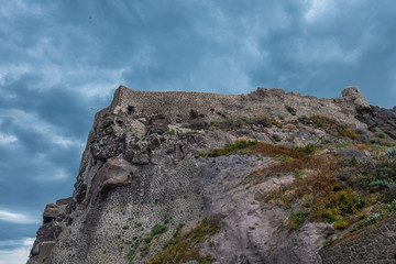 Castle of Castelsardo, a gorgeous medieval village on a promontory in the gulf of Asinara dominated...