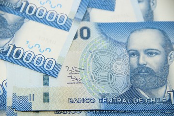 Chilean peso bills - background