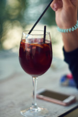 Sangria Spain barcelona wine glass of wine summer