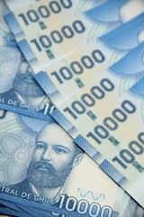 Chilean peso bills - background