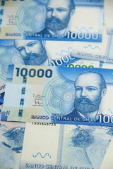 Chilean peso bills - background