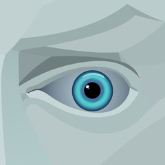 illustration of eye detail, vector drawing