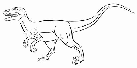 isolated illustration of a raptor. vector drawing
