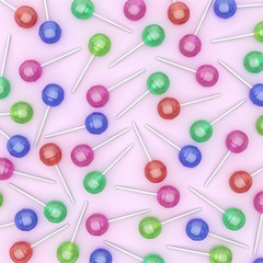 Lollipops with different colors and flavors