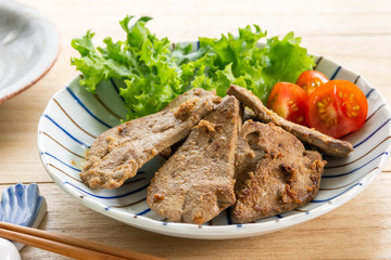 豚レバーの生姜焼き