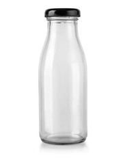 empty glass bottle isolated