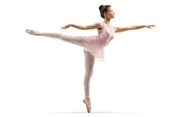 Ballerina in an arabesque pose