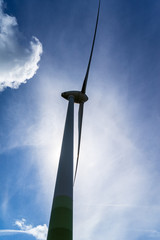 wind turbine against the sky