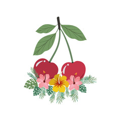 delicious cherry on white background