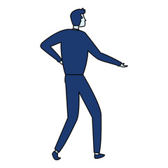 back view business man