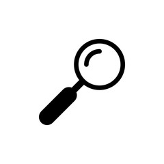 Magnifying glass, loupe or magnifier icon