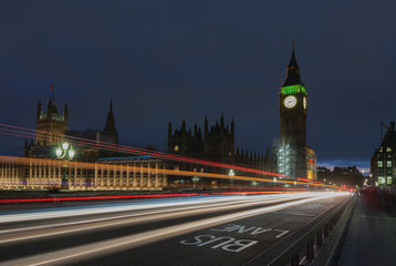 Fototapeta na wymiar Westminster bridge, Big Ben at night