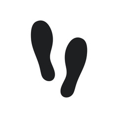 Shoes Footsteps icon vector on white background