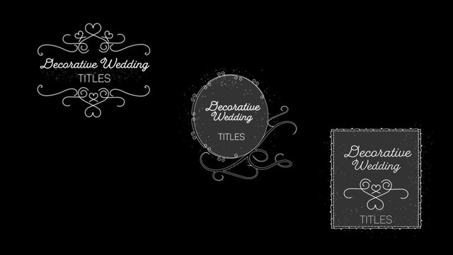 Decorative Wedding Titles