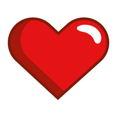 Isolated heart shape design  vector illustration