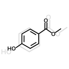 Obraz premium Methylparaben vector icon on white background