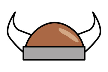 Isolated helmet viking with horns design vector illustration