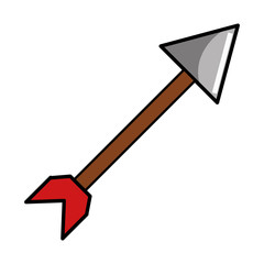 Isolated arrow with feather design vector illustration