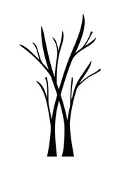 Vector illustration a dead tree