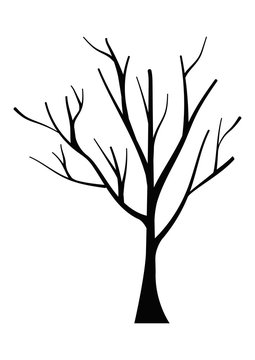 Vector illustration a dead tree