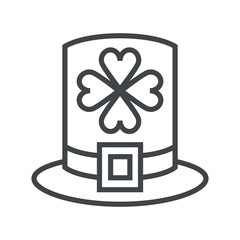 Line icon with leprechaun hat