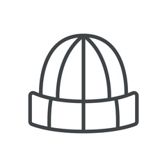 Line icon with winter hat