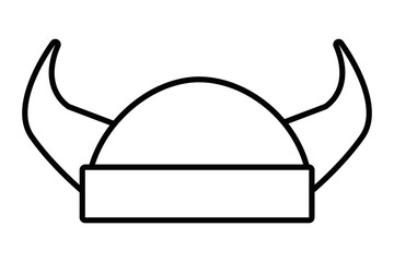 Isolated helmet viking with horns design vector illustration