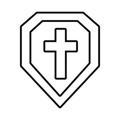 Obraz premium Isolated shield design vector illustration