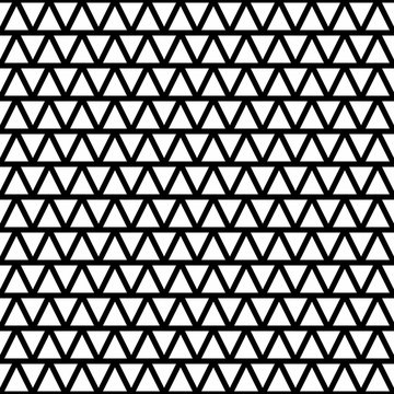 Black and white triangle grid mosaic seamless pattern