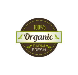 Fresh Organic food Label and Element