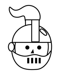 Isolated medieval knight design vector illustration