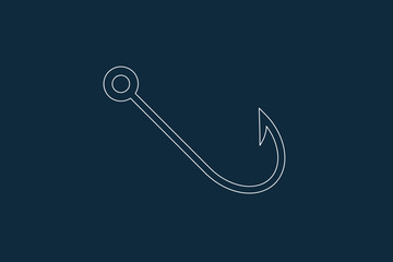 Fishing Hook Icon Vector