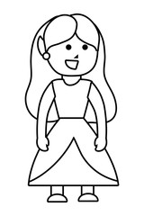 Isolated medieval princess design vector illustration
